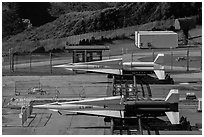 Nike missiles. California, USA (black and white)