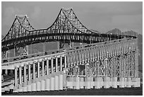 Richmond Bridge. San Pablo Bay, California, USA (black and white)