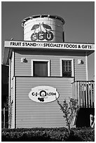 Historic fruit stand, Sunnyvale. California, USA (black and white)