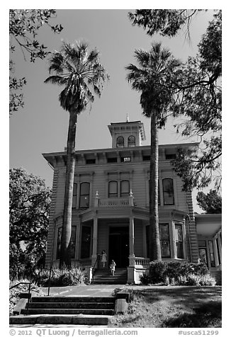 John Muir family home, John Muir National Historic Site. Martinez, California, USA (black and white)