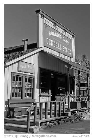 Roaring Camp general store, Felton. California, USA (black and white)