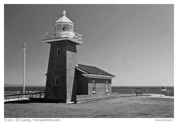 Mark Abbott Memorial Lighthouse. Santa Cruz, California, USA (black and white)