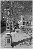 Memorial to earthquake victims. Santa Cruz, California, USA ( black and white)