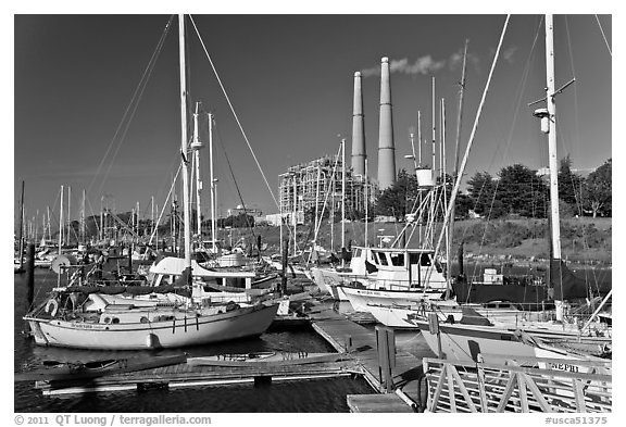 Harbor and power plant, Moss Landing. California, USA