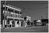 Storefronts, Moss Landing. California, USA ( black and white)