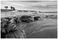 Bonny Doon Beach. California, USA (black and white)