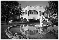 Savannah-Chanelle winery villa, Santa Cruz Mountains. California, USA (black and white)