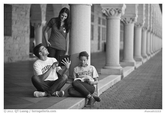 Students on the Quad. Stanford University, California, USA