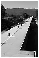Two-mile long linear accelerator. Stanford University, California, USA ( black and white)