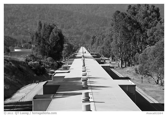 SLAC National Accelerator Laboratory. Stanford University, California, USA (black and white)