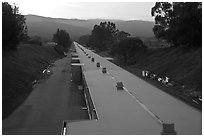 Longest building in the US housing Linear Accelerator. Stanford University, California, USA ( black and white)