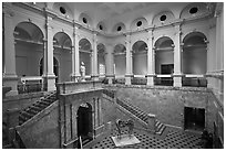 Cantor Arts center interior. Stanford University, California, USA ( black and white)