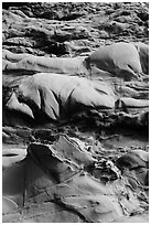 Eroded rock, Bean Hollow State Beach. San Mateo County, California, USA (black and white)