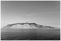 Santa Catalina Island at sunrise. California, USA (black and white)