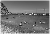 Descanso Beach, Avalon, Santa Catalina Island. California, USA (black and white)