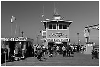 Pier, Avalon Bay, Santa Catalina Island. California, USA (black and white)