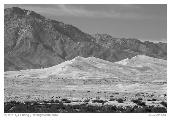 Kelso Sand Dunes at the base of Granite Mountains. Mojave National Preserve, California, USA