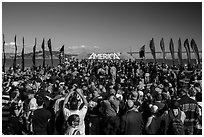 Podium, America's Cup Park. San Francisco, California, USA (black and white)