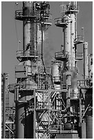 Process unit, refinery, Manhattan Beach. Los Angeles, California, USA ( black and white)