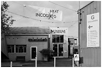 Santa Monica museum in Bergamot Station. Santa Monica, Los Angeles, California, USA ( black and white)