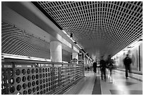 Subway corridor. Los Angeles, California, USA ( black and white)