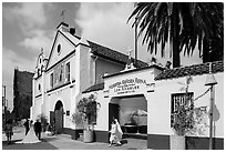 Wedding at Mission Nuestra Senora Reina de Los Angeles. Los Angeles, California, USA ( black and white)