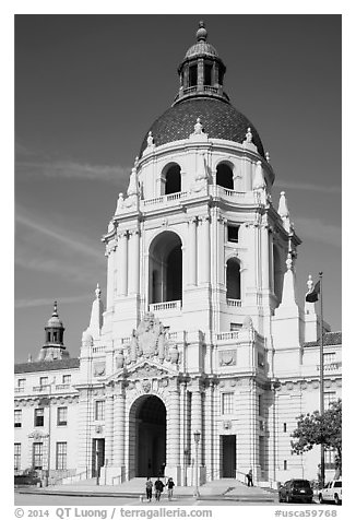 City Hall. Pasadena, Los Angeles, California, USA (black and white)