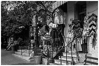 Store selling handicrafts from Mexico, El Pueblo. Los Angeles, California, USA ( black and white)