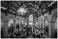 Millenium Biltmore Hotel lounge. Los Angeles, California, USA ( black and white)