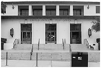 Post Office. Santa Barbara, California, USA ( black and white)