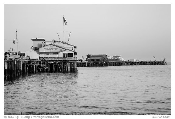 Stearns Wharff. Santa Barbara, California, USA (black and white)