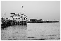 Stearns Wharff. Santa Barbara, California, USA ( black and white)