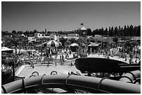Legoland Waterpark from the top, Carlsbad. California, USA ( black and white)