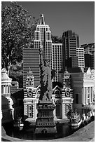 Las Vegas New York New York scale model, Legoland, Carlsbad. California, USA ( black and white)