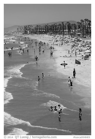 Beach, Oceanside. California, USA (black and white)