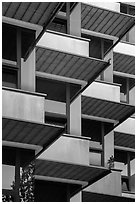 Architectural detail, University of California at San Diego. La Jolla, San Diego, California, USA ( black and white)