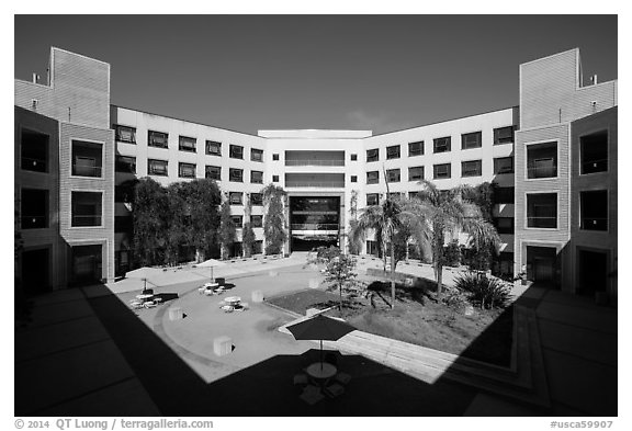 University of California at San Diego campus. La Jolla, San Diego, California, USA (black and white)