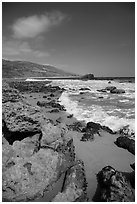 Leo Carrillo State Park, Santa Monica Mountains National Recreation Area. Los Angeles, California, USA ( black and white)