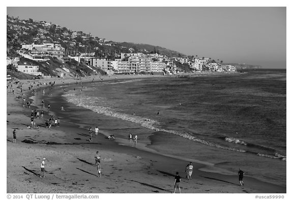 Beachfront. Laguna Beach, Orange County, California, USA (black and white)