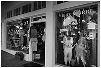 Beach store and reflection. Laguna Beach, Orange County, California, USA ( black and white)