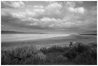 Soda Lake, late afternoon. Carrizo Plain National Monument, California, USA ( black and white)