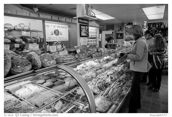 Danish Bakery. Solvang, California, USA (black and white)