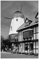 Windmill. Solvang, California, USA ( black and white)