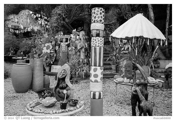 Sculpture Garden. Big Sur, California, USA (black and white)