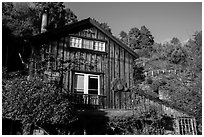 Big Sur Inn facade. Big Sur, California, USA ( black and white)