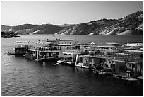 Marina, Lake Mcswain. California, USA ( black and white)