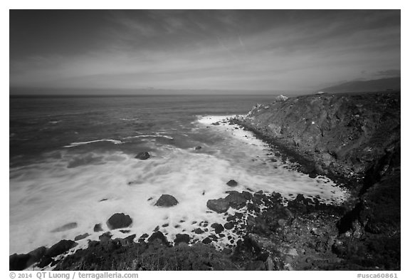 Jade Cove. Big Sur, California, USA (black and white)
