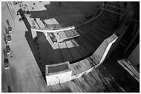 Aerial view of City Hall Plaza. San Jose, California, USA ( black and white)