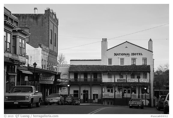 National Hotel, Jackson. California, USA (black and white)