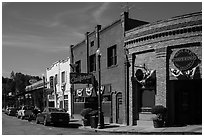 Historic buildings, Auburn. Califoxrnia, USA ( black and white)